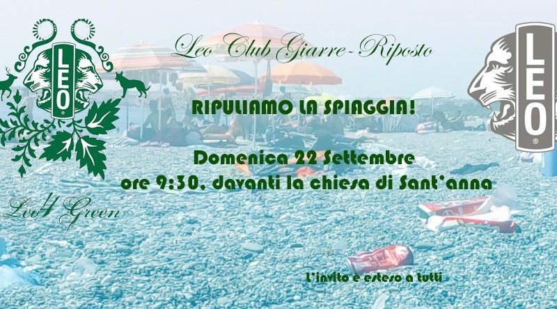 IL LEO GIARRE-RIPOSTO PULISCE LA SPIAGGIA