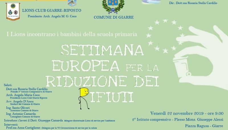 Il 22 Novembre il Lions al Plesso Alessi per parlare di Ambiente