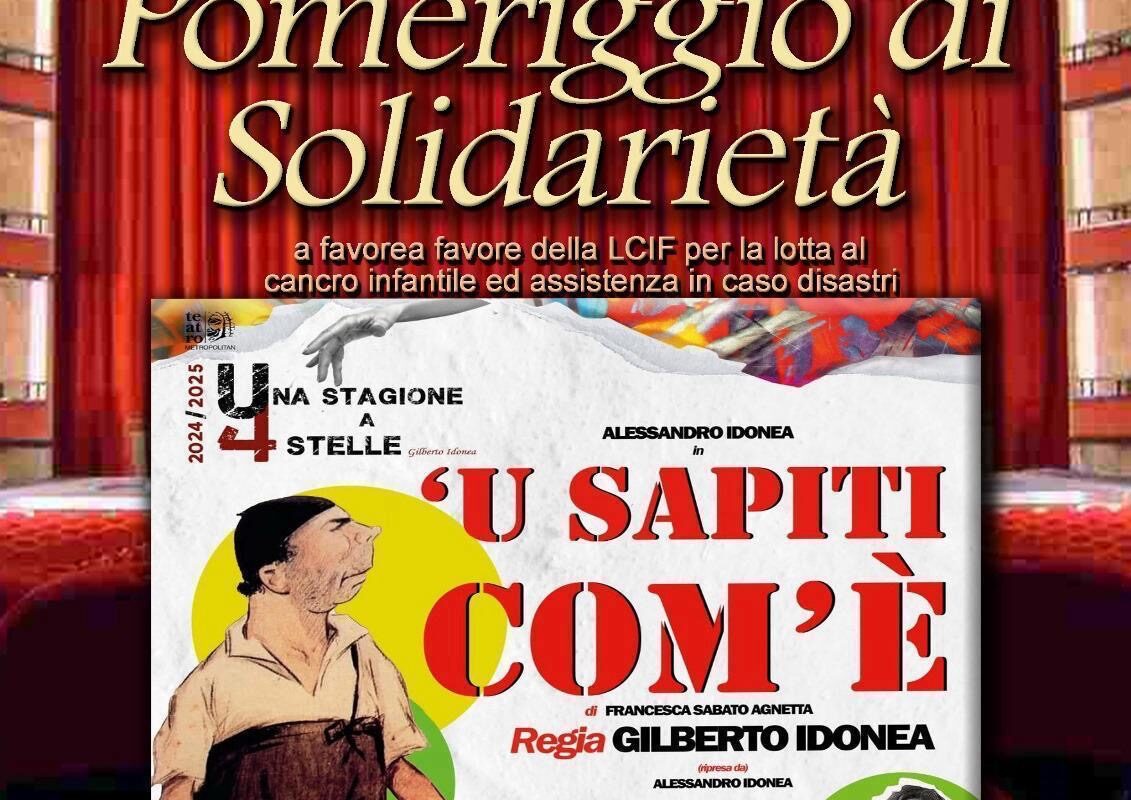 Pomeriggio di solidarietà. V e VI Circoscrizione domenica 9 febbraio.