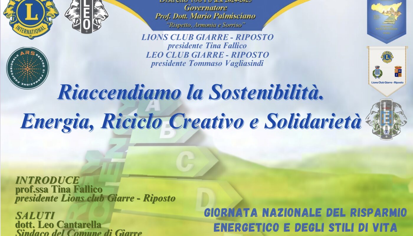 Riaccendiamo la Sostenibilità. Energia, Riciclo Creativo e Solidarietà